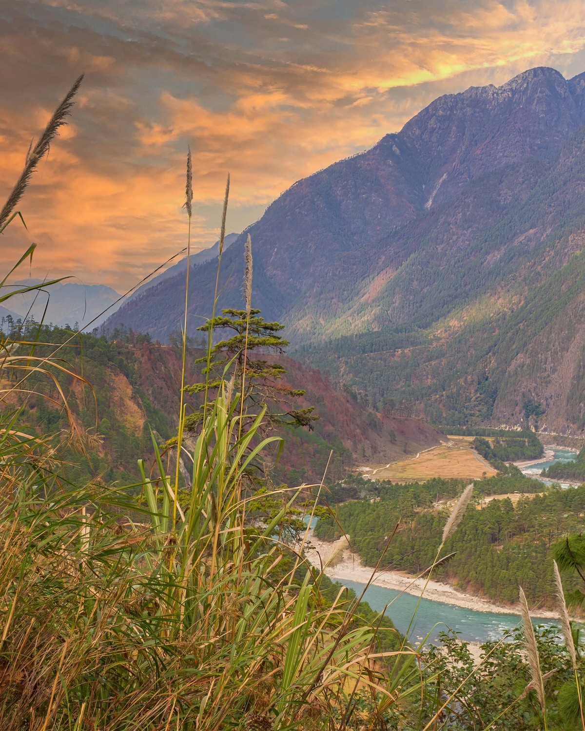 The Lohit valley at sunset, Arunachal Pradesh