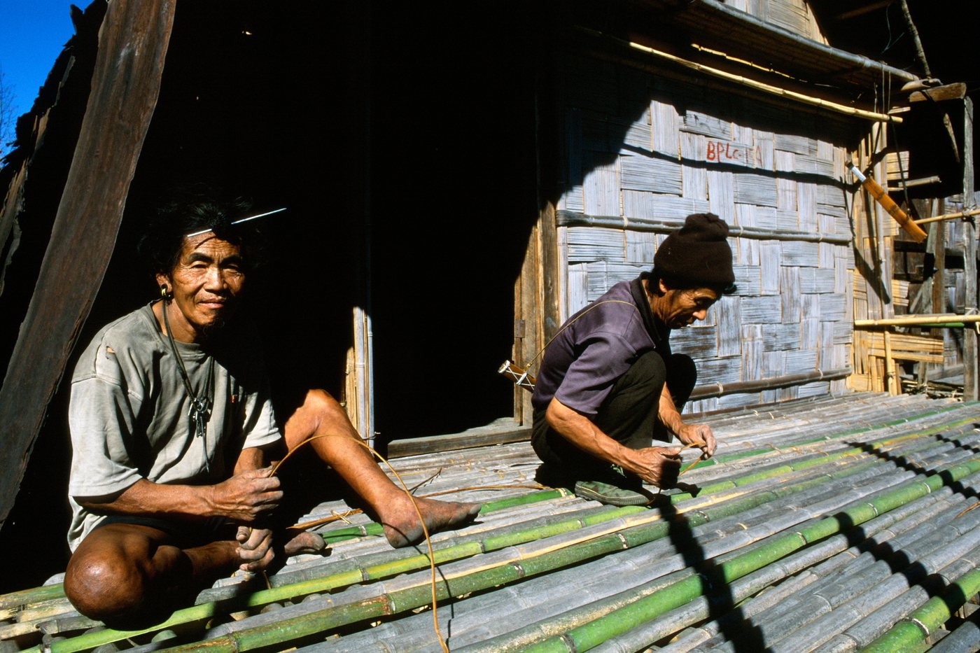 Building a traditional bamboo house