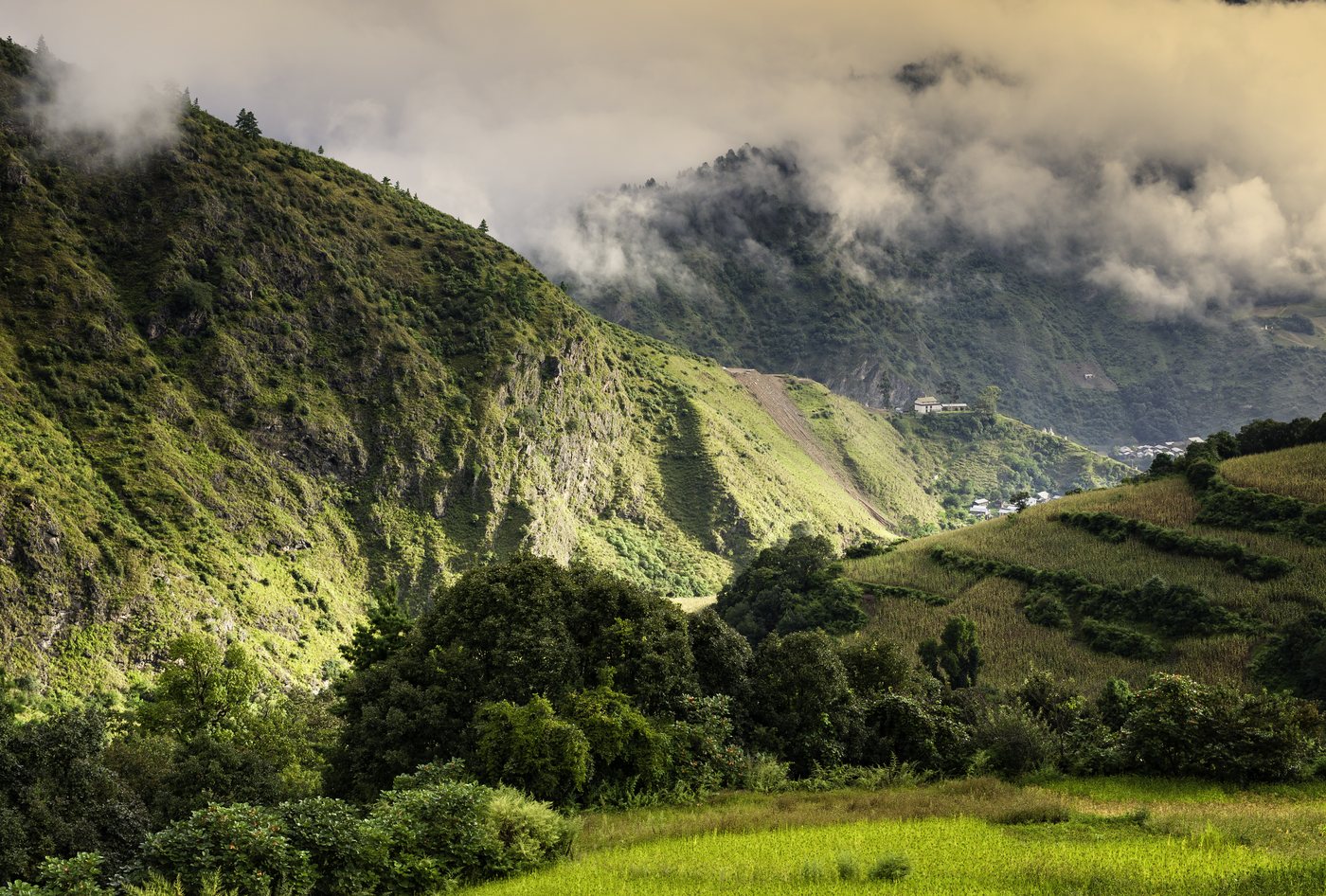 Mist over the mountain valley