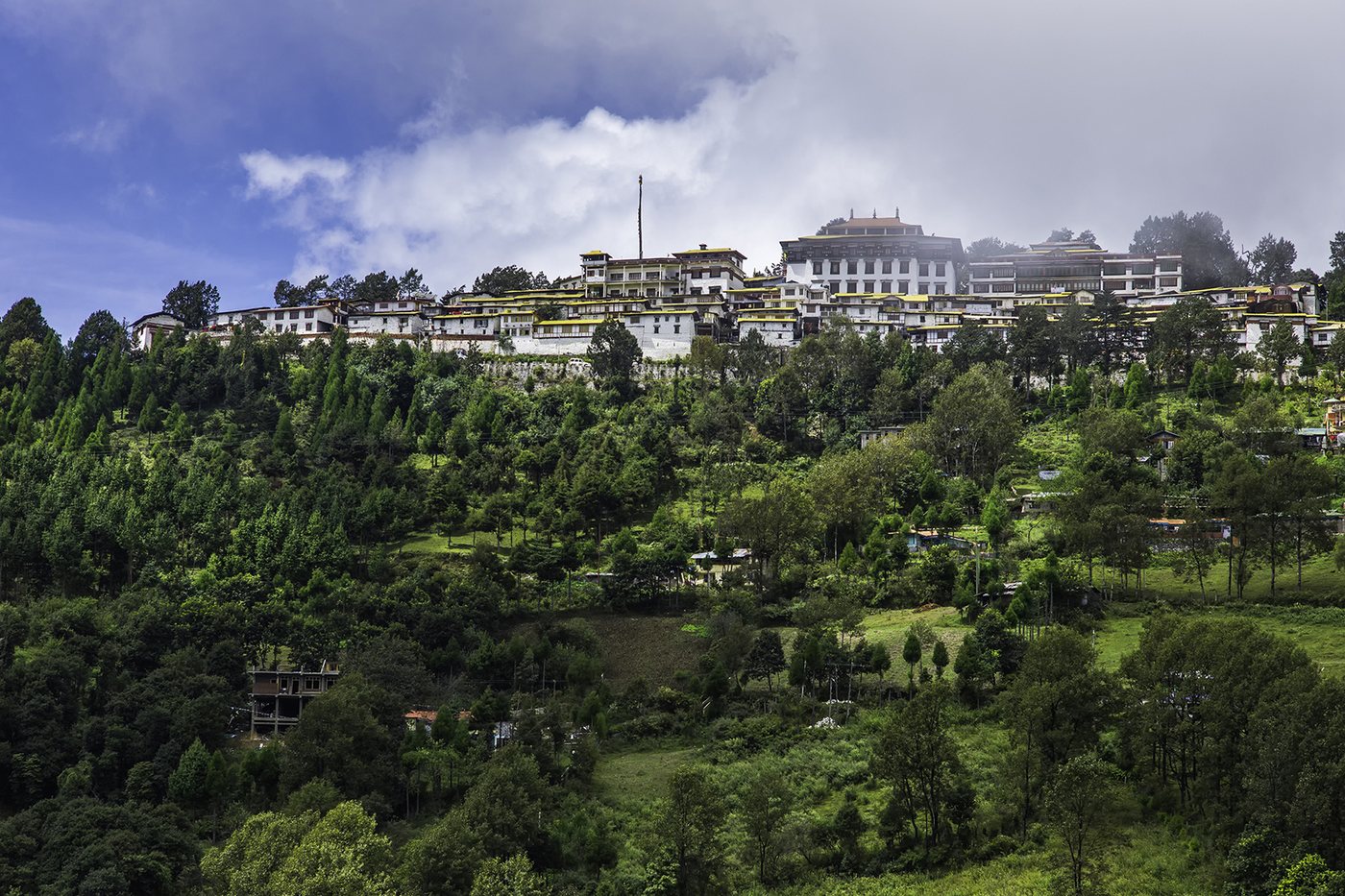 Tawang Monastery on the hillside