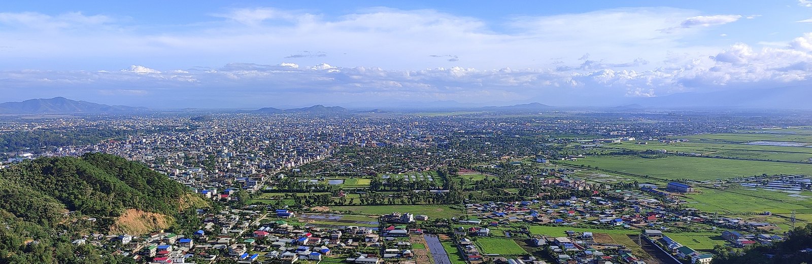 The city of Imphal spread across the valley