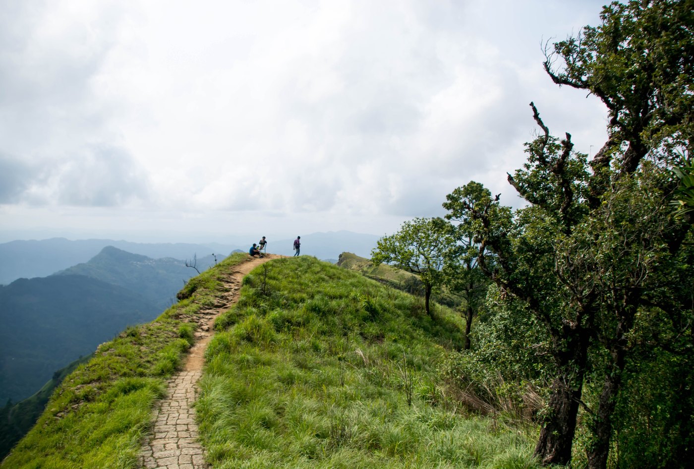 Hikers on the Reiek ridge