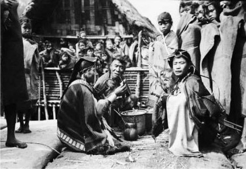 Apatani elders at a Murung festival rite, Arunachal Pradesh