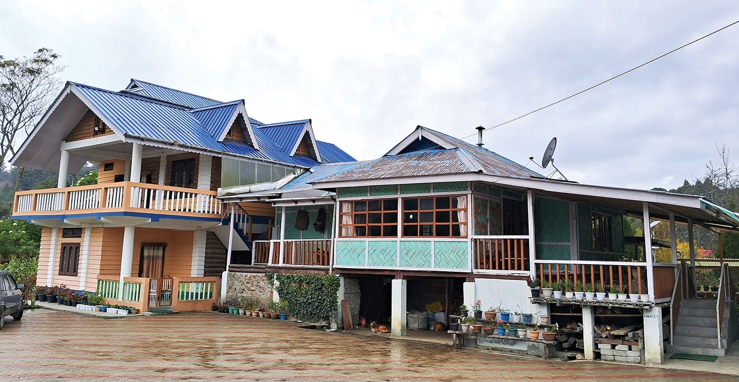 An Apatani village in Ziro Valley, Arunachal Pradesh